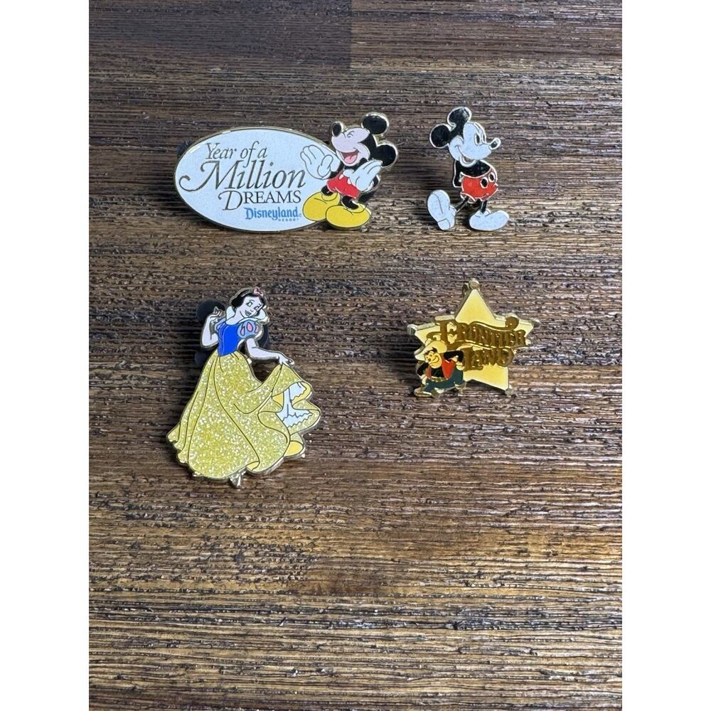 Disney Pin Lot Mickey Snow White Pete Year Million Dreams 2008 2007 4pc Set